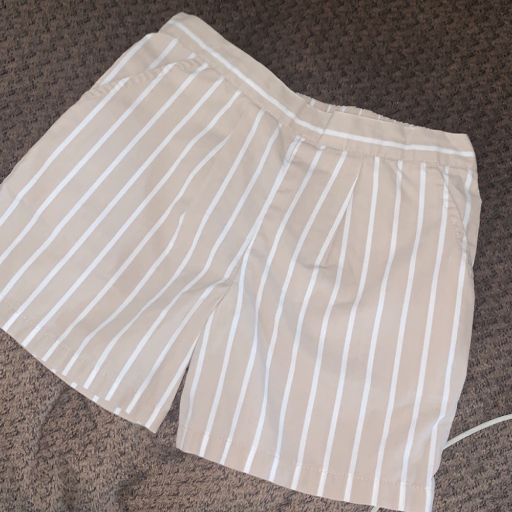 Kelly’s kids strip tan shorts